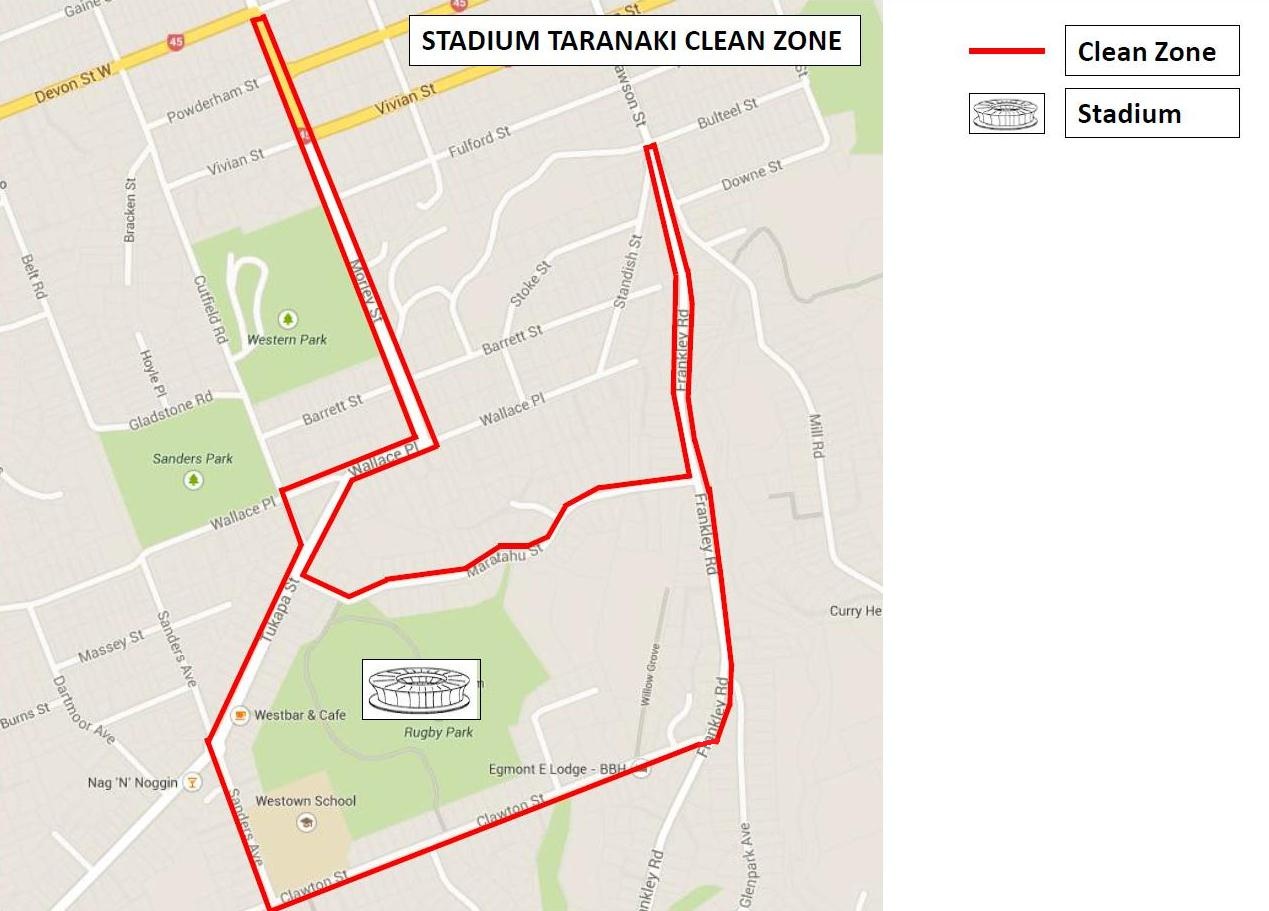 Stadium Taranaki Clean Zone