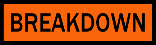 Breakdown sign