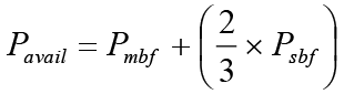 Equation for calculation of Pavail