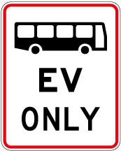 Bus and electric vehicle lane